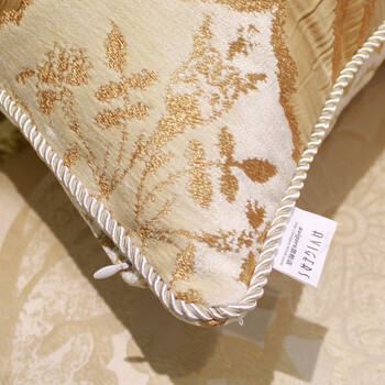 avigers 欧式沙发抱枕靠垫 雪尼尔提花床头汽车靠背 金色威尼斯 60cm*60cm含芯