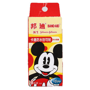 强生邦迪bandaid卡通防水创可贴迪士尼米奇系列创口贴8片装