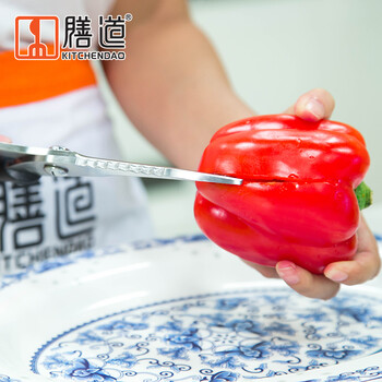 膳道 带钩强力多功能鸡骨剪 剪力强劲 去鱼鳞  厨房/家用剪刀