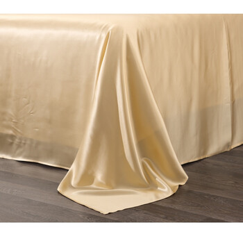 宽幅重磅 无拼接 床单夏凉纯色被单丝绸 床上用品单件 香槟色色 22