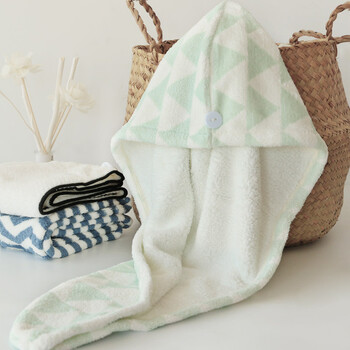 吸水包头毛巾加大干发巾女速干干发帽浴帽长发孕妇 薄荷绿-干发帽