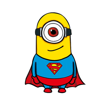 保险杠车身划痕遮挡个性车贴小黄人贴纸 超人小黄人