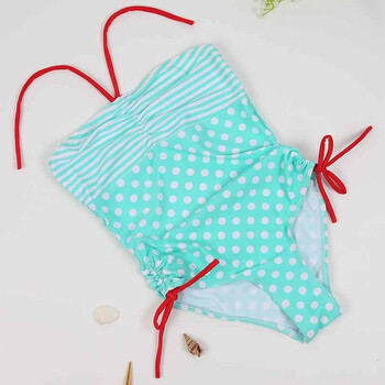 儿童泳衣女童女孩连体三角裤小童中童可爱公主裙沙滩游泳泳装 8013