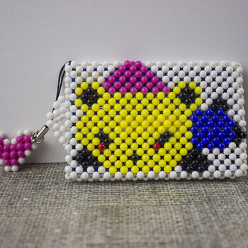 利之嘉 4mm糖果珠diy手工串珠编织卡套卡包成品公交卡交通卡套银行卡