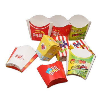 一次性大中小薯条上校鸡块盒子肯德基批发鸡米花免折包装定制 7.