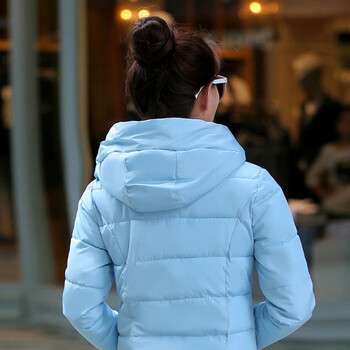 芭米欣2015冬季新品女装冬上新韩版新款连帽羽绒棉服女短款棉衣修身外套女F6491 浅蓝色 XXL