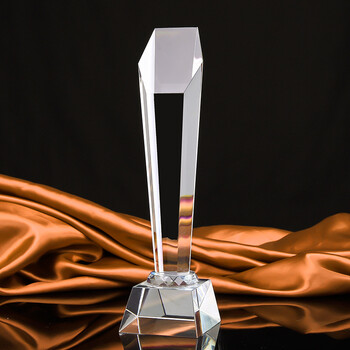 定制水晶玻璃奖杯 创意纪念品学生比赛奖杯制作企业礼品 k9 160mm*