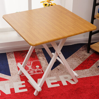 简易折叠桌小饭桌便携可折叠户外桌方桌家用吃饭桌餐桌摆摊小桌子 竹