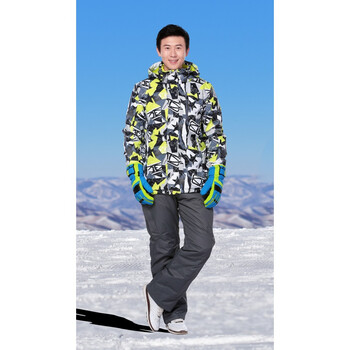 男款爱雪户外男款加厚保暖透气防水滑雪服套装同款 p雅鹿金羽杰康博