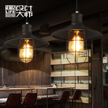 生活设计大师灯具Loft美式乡村工业风餐厅吧台复古创意单头仓库鸟笼吊灯