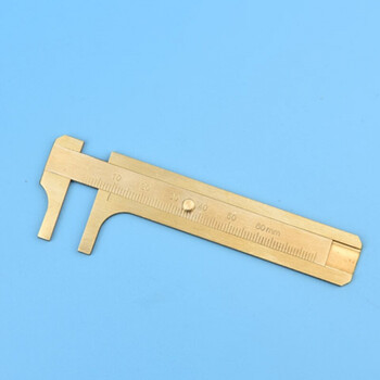 文玩卡尺迷你测量工具 珠宝测量小卡尺 8厘米铜卡尺