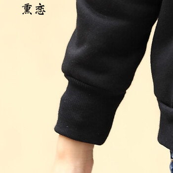 熏恋 情侣装春装新款韩版情侣卫衣女外套学生装开衫 4176 黑色 男M/170