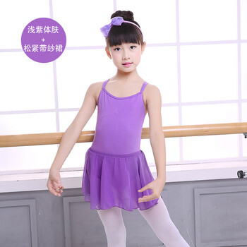 火立方体操服 儿童舞蹈服装夏季女童中国民族纯棉练功服幼儿吊带考级
