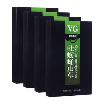 伟格牡蛎蛹虫草压片糖果人参鹿鞭片 6粒/盒 四盒装