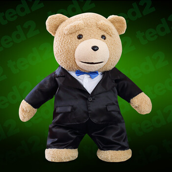 毛绒玩具录音娃娃泰迪熊玩偶原装正版送女友 穿黑西装 40cm电影原声版