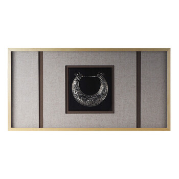 横幅沙发背景墙挂画实木酒店样板房卧室床头装饰画 图片款(支持定制)