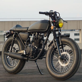 复古cg摩托车狒狒小猴子跑车街车重机燃油车机车力帆125cc加强版 磨砂