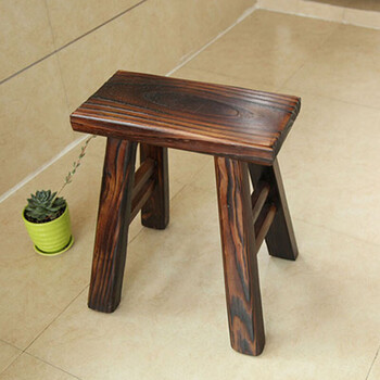 复古木凳子加厚家用小方凳儿童矮凳小板凳木质小凳子换鞋凳 大方凳