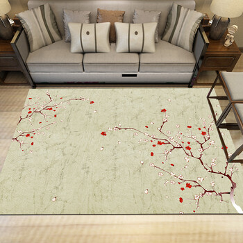 新中式地毯现代简约客厅沙发中国风卧室床边毯茶几垫机洗满铺定制