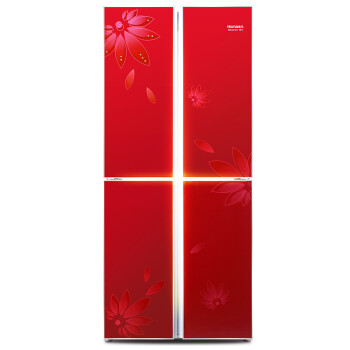 
                                        奥马（Homa) BCD-388DV 388升 一级能效 十字对开门 多门冰箱（靓雅红）                