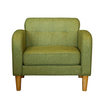 单人双人三人办公沙发椅小户型公寓简易布艺沙发 深绿色单人位沙发