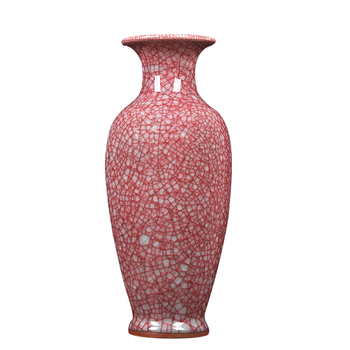 厚古薄今景德镇陶瓷器钧瓷仿古开片落地大花瓶大号鱼尾瓶现代家居客厅