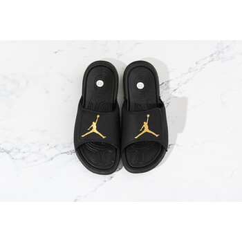 jordan hydro aj6 乔丹拖鞋 黑白魔术贴运动时尚男女情侣凉鞋 黑金 41