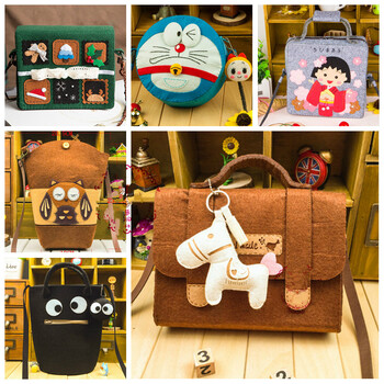 免裁剪 不织布手工布艺diy材料包 小挎包零钱包背包单肩包 斑马手机