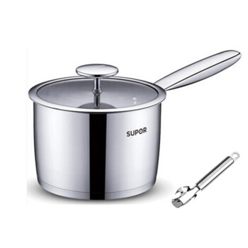 
                                        苏泊尔（SUPOR） ST16V1雅致304不锈钢复底奶锅16CM电磁炉通用                
