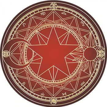 魔法阵卡通圆形儿童地垫电脑椅垫吊篮地垫帐篷地垫床边毯环保 小樱