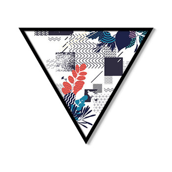 现代简约家居创意三角形装饰画北欧风格客厅餐厅挂画卧室书房壁画 bh