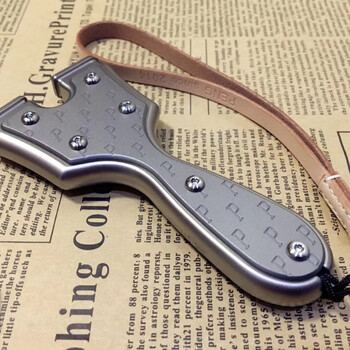 户外精准钛合金弹弓小弓门扁皮筋"钛羽" 原创竞技实战弹弓 简版钛羽