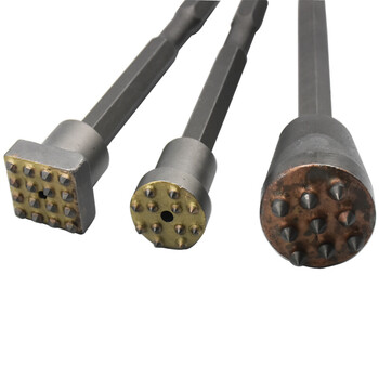 电锤电镐合金花锤头砸花凿毛锤凿子石材混凝土荔枝墙面高架桥 弹簧钢