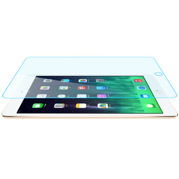 
                                        
                                                            毕亚兹 苹果2018/2017新款iPad/Air2/1钢化膜9.7英寸平板 抗蓝光玻璃膜 高清防爆贴膜 2倍增强 PM13-蓝                