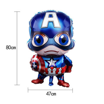 足球酒吧装饰彩票店生日布置装饰品 美国队长气球