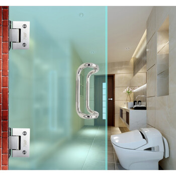 不锈钢浴室夹玻璃门合页淋浴房合页折页玻璃铰链90度双向无框门夹