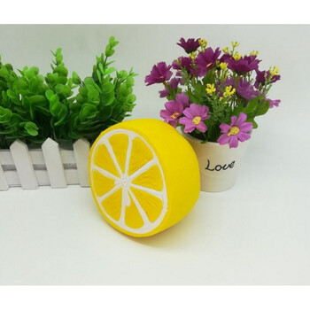 仿真水果超大柠檬慢回弹解压儿童早教过家家玩具新年礼物 黄色