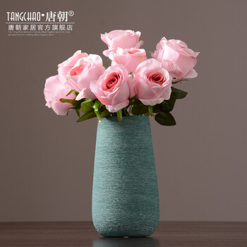 现代简约陶瓷插花花瓶欧式创意客厅白色干花器北欧家居装饰品摆件 _色