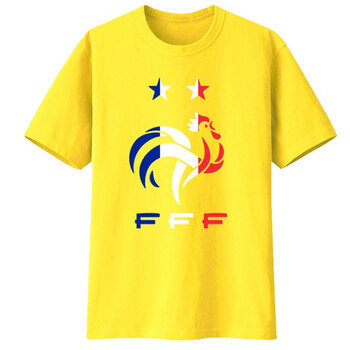 速胜法国足球队高卢雄鸡短袖t恤女fff足球杯球迷周边衣男女短袖t恤
