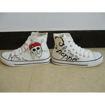 新款越狱兔帆布手绘鞋涂鸦休闲韩版男女情侣旅游度假亲子鞋 6 30