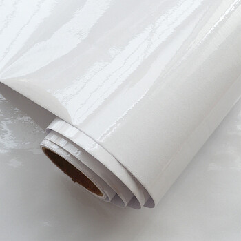 橱柜台面门板柜子衣柜贴纸墙纸自粘壁纸波音软片 白色61厘米宽*5米 大