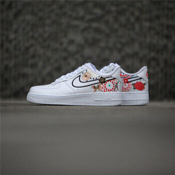 force 1 af1經典純白空軍一號低幫中幫just do it板鞋 煙花刺繡女款aj