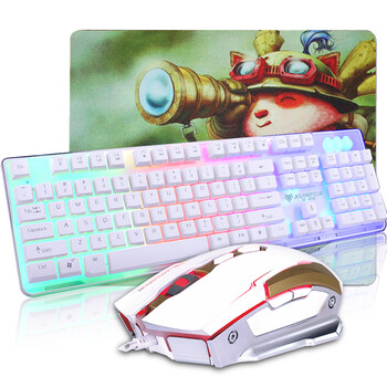 炫银狐 悬浮按键机械手感键盘鼠标套件 LOL\/C