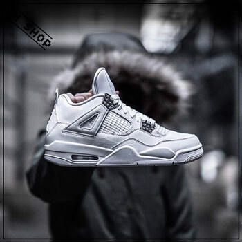 nike耐克男子air jordan4 pure moneyaj4白银纯白篮球鞋308497-032