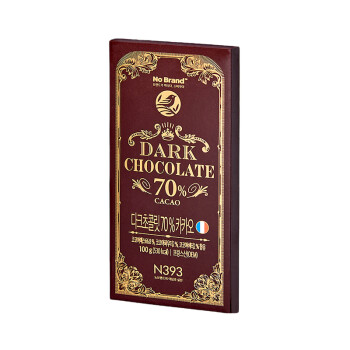 韩国直邮 No Brand 70%黑巧克力排块 休闲零食糖果 100g