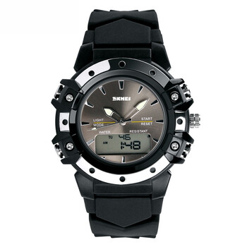 时刻美skmei手表男士运动休闲超薄夜光学生电子腕表1206黑色