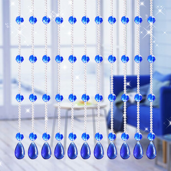 漫倾（MQ）佳人系列 门帘珠帘水晶隔断帘成品玄关卧室半帘鞋柜客厅吊帘挂帘子窗帘屏风水晶装饰 透明色
