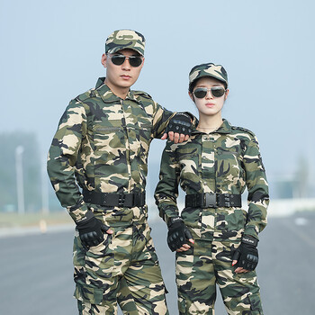 服男作训服军训服装迷彩服男套装保安服衬衫小区物业 防刮耐磨 白色 s