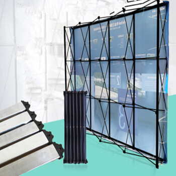 拉网展架 便携折叠签名签到活动背景墙 kt板展示展板架喷绘告架 3x2格