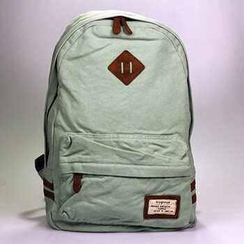 日系水洗帆布双肩包轻便森系背包文艺学院风大学生高中初中生书包 浅